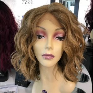 Lacefront wavy bob blonde Mix Wig New 2018 Style